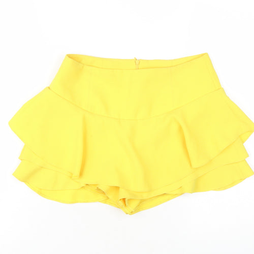 Zara Women's Yellow Tulip Skort, Size S, Casual Spring