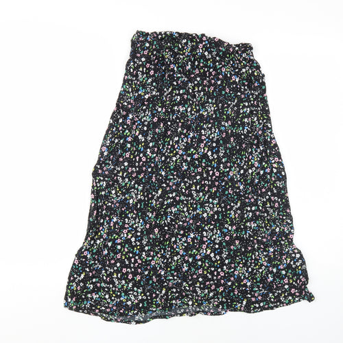 Women's Floral Skirt by &et, Size 12, Black, Viscose
