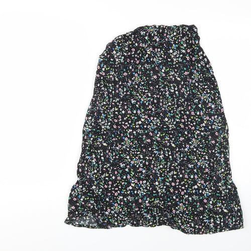 Women's Floral Skirt by &et, Size 12, Black, Viscose