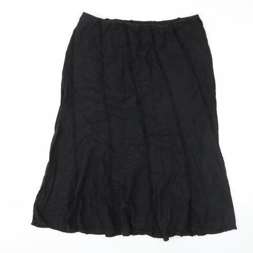 Marks and Spencer Women's Black A-Line Skirt, Size 14