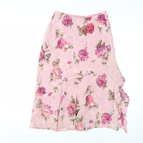 Per Una Women's Pink Floral Skirt, Size 10, Excellent Condition