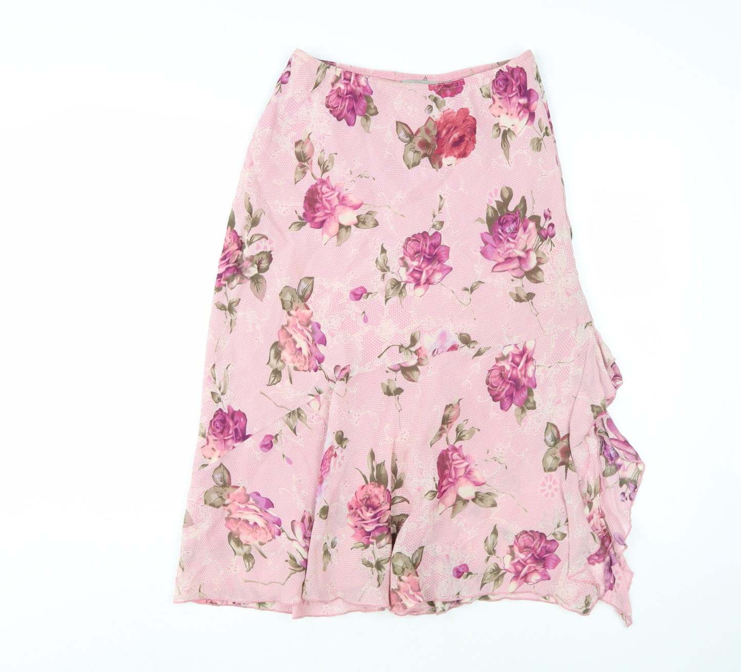 Per Una Women's Pink Floral Skirt, Size 10, Excellent Condition