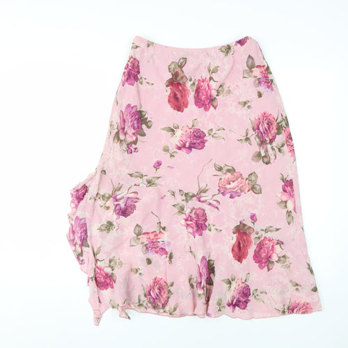 Per Una Women's Pink Floral Skirt, Size 10, Excellent Condition