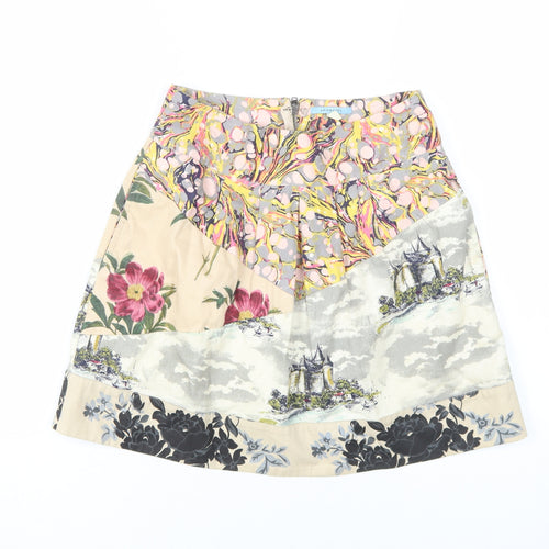 Leifnotes Women's Multicoloured Floral Skirt, Size 2