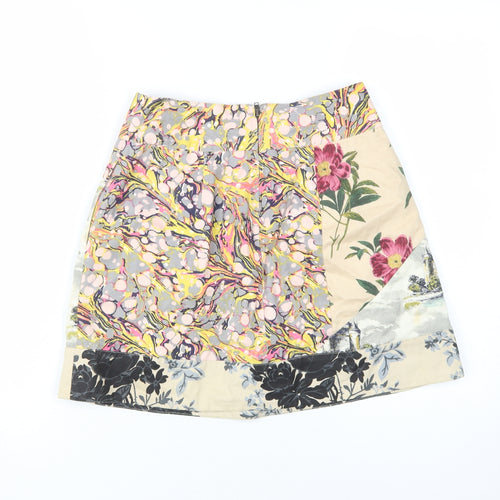 Leifnotes Women's Multicoloured Floral Skirt, Size 2