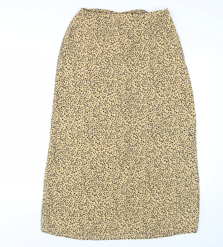 Kathie Lee Collection Women's Beige Animal Print Skirt L