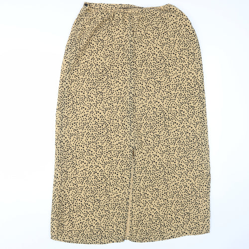 Kathie Lee Collection Women's Beige Animal Print Skirt L
