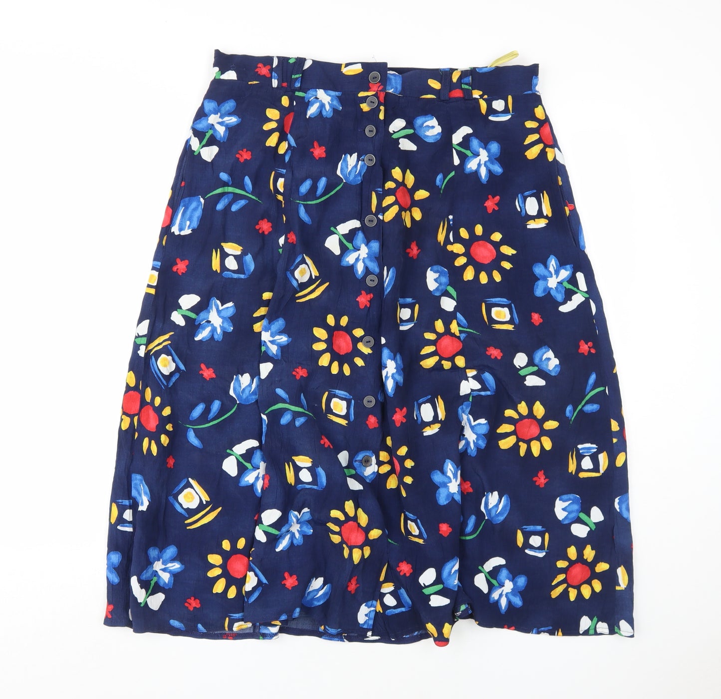Crf Women’s Multicoloured Midi A-Line Skirt, Size 16