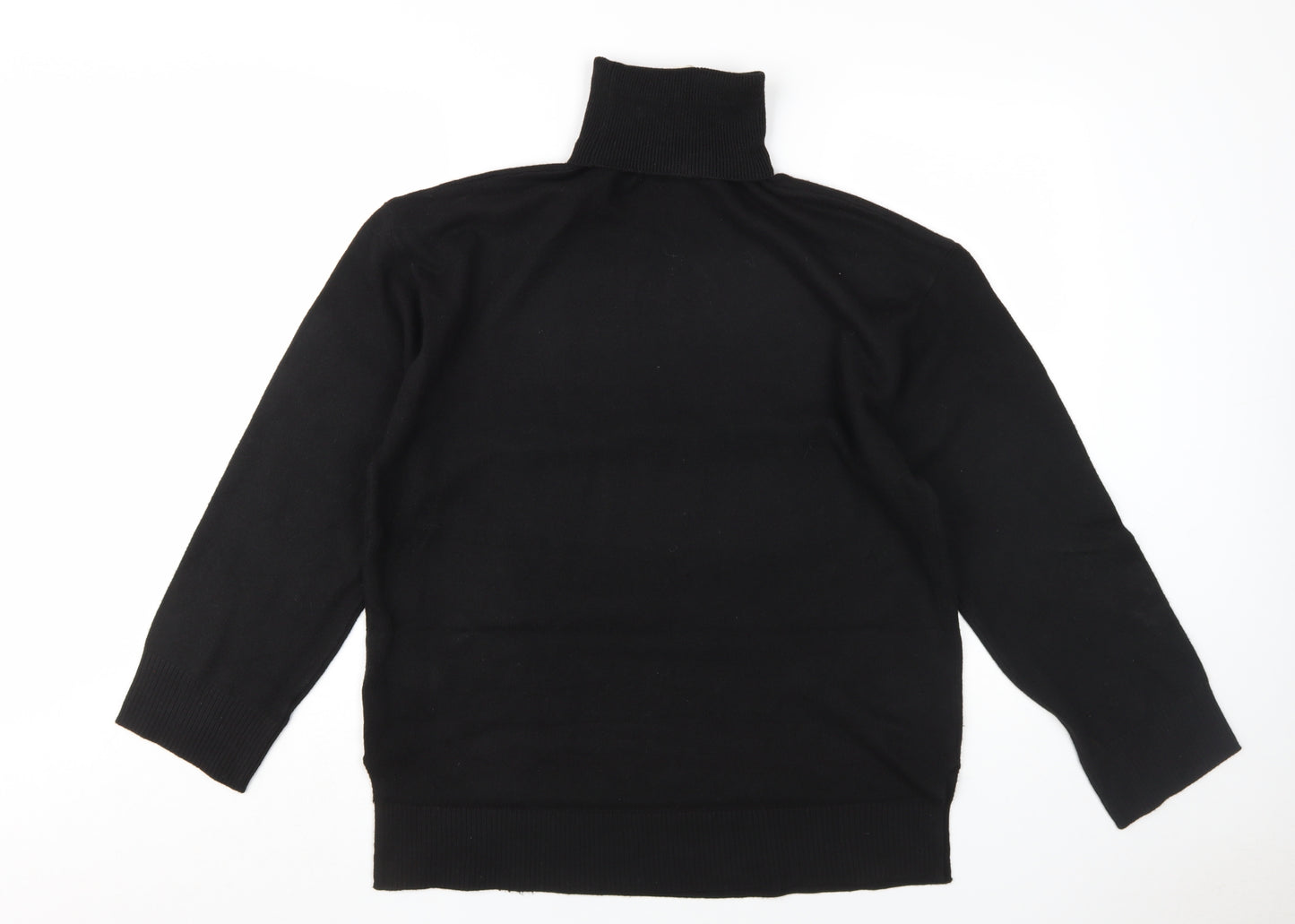 Marks and Spencer Women's Black Roll Neck Jumper, M