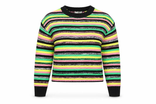 Front view of ASOS Women's Multicoloured Striped Pullover, size 8