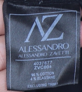 Alessandro Zavetti Men's Black Graphic S T-Shirt