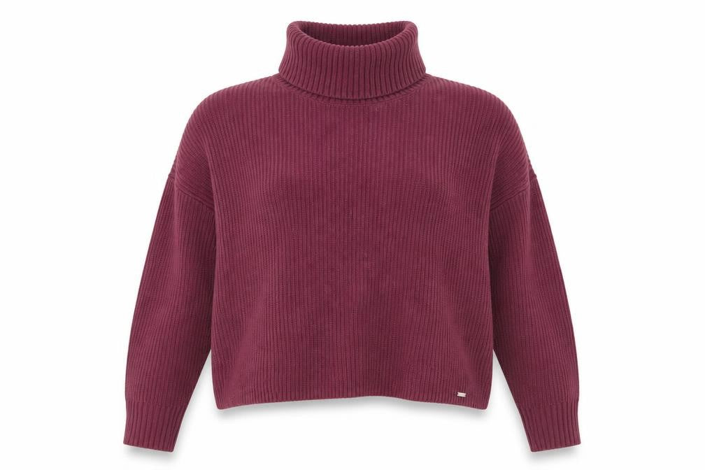Front view of Hollister Women's Purple XS Roll Neck jumper