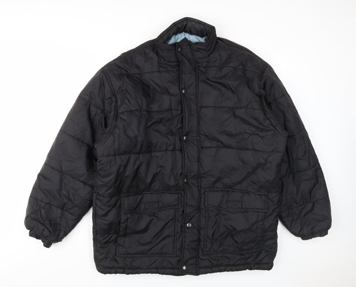 Iron Hammer Men's Black Puffer Jacket L