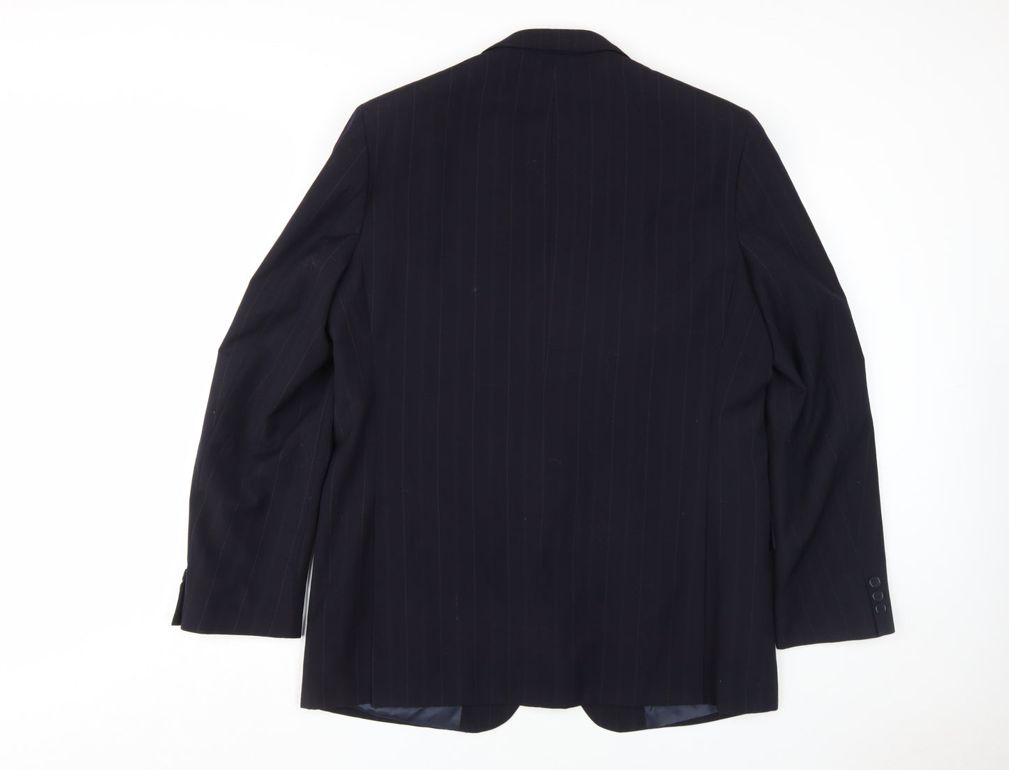 Berwin Men's Blue Wool Suit Jacket, Size 44R, Regular Fit