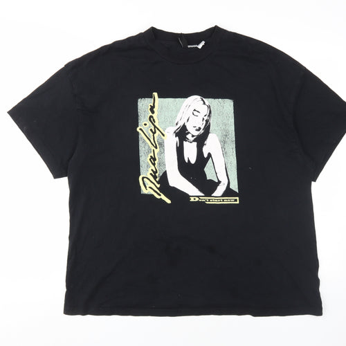 H&M Black Unisex Cotton Music T-Shirt M