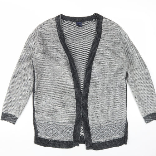 GAP Women's Grey Cardigan XS Geometric Knit