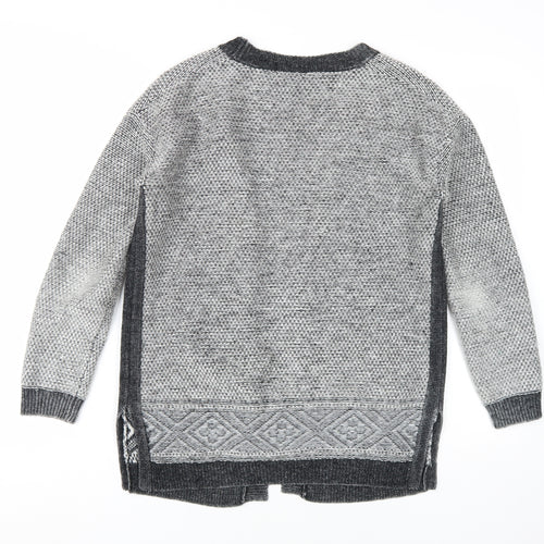 GAP Women's Grey Cardigan XS Geometric Knit