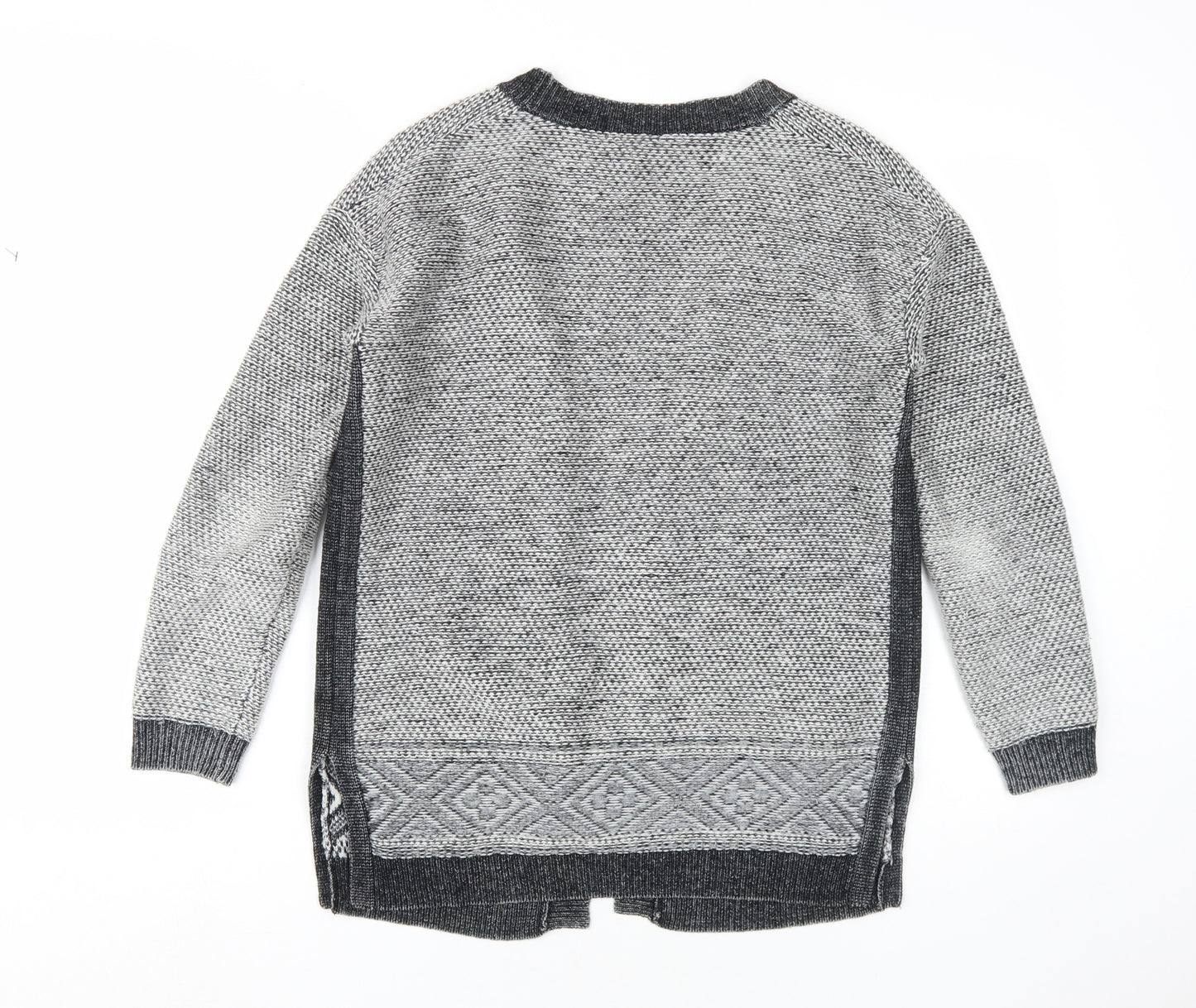 GAP Women's Grey Cardigan XS Geometric Knit