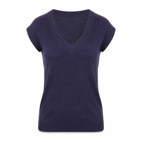 Gap Women's Purple Linen Knit Sleeveless Vest S