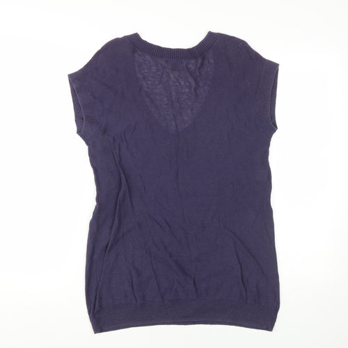 Gap Women's Purple Linen Knit Sleeveless Vest S