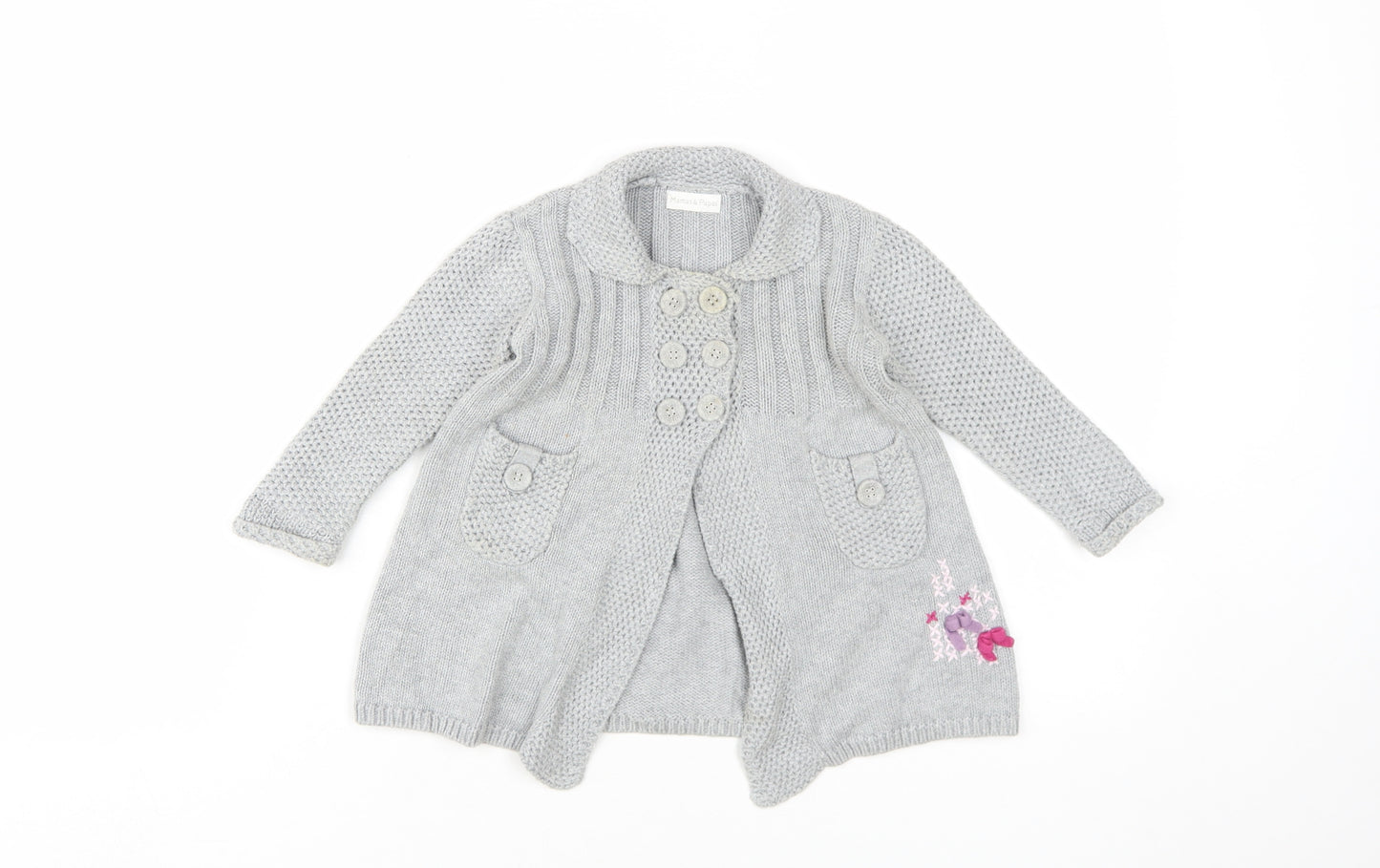 Mamas & Papas Grey Cardigan for Unisex 9-12 Months