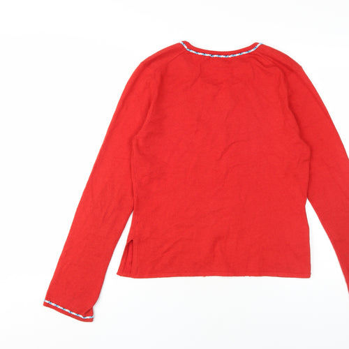 Oasis Women's Red Tunic Size 14 with Tasselled Accents