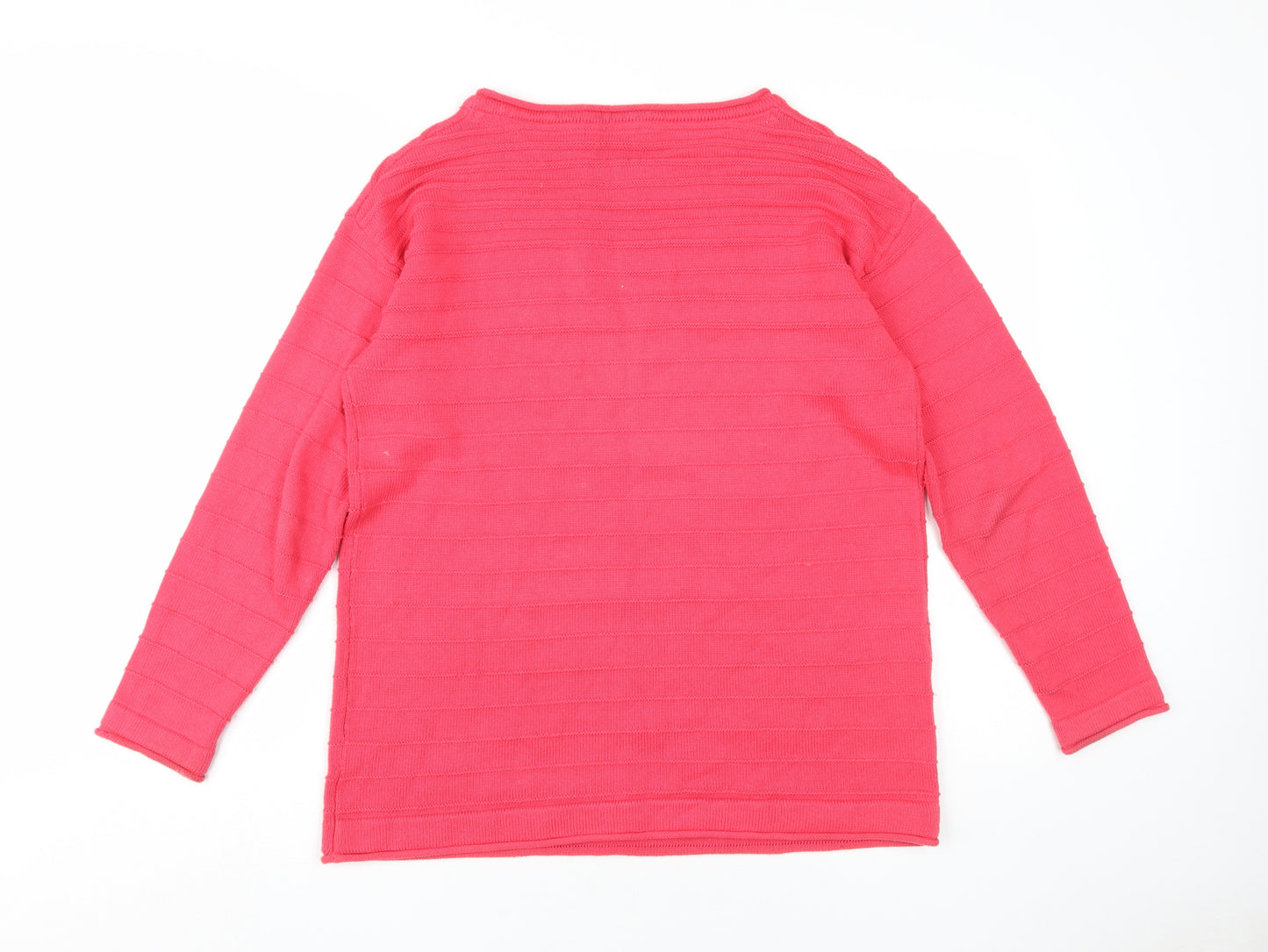 Crew Clothing Company Women's Red Knit Pullover, Size 14