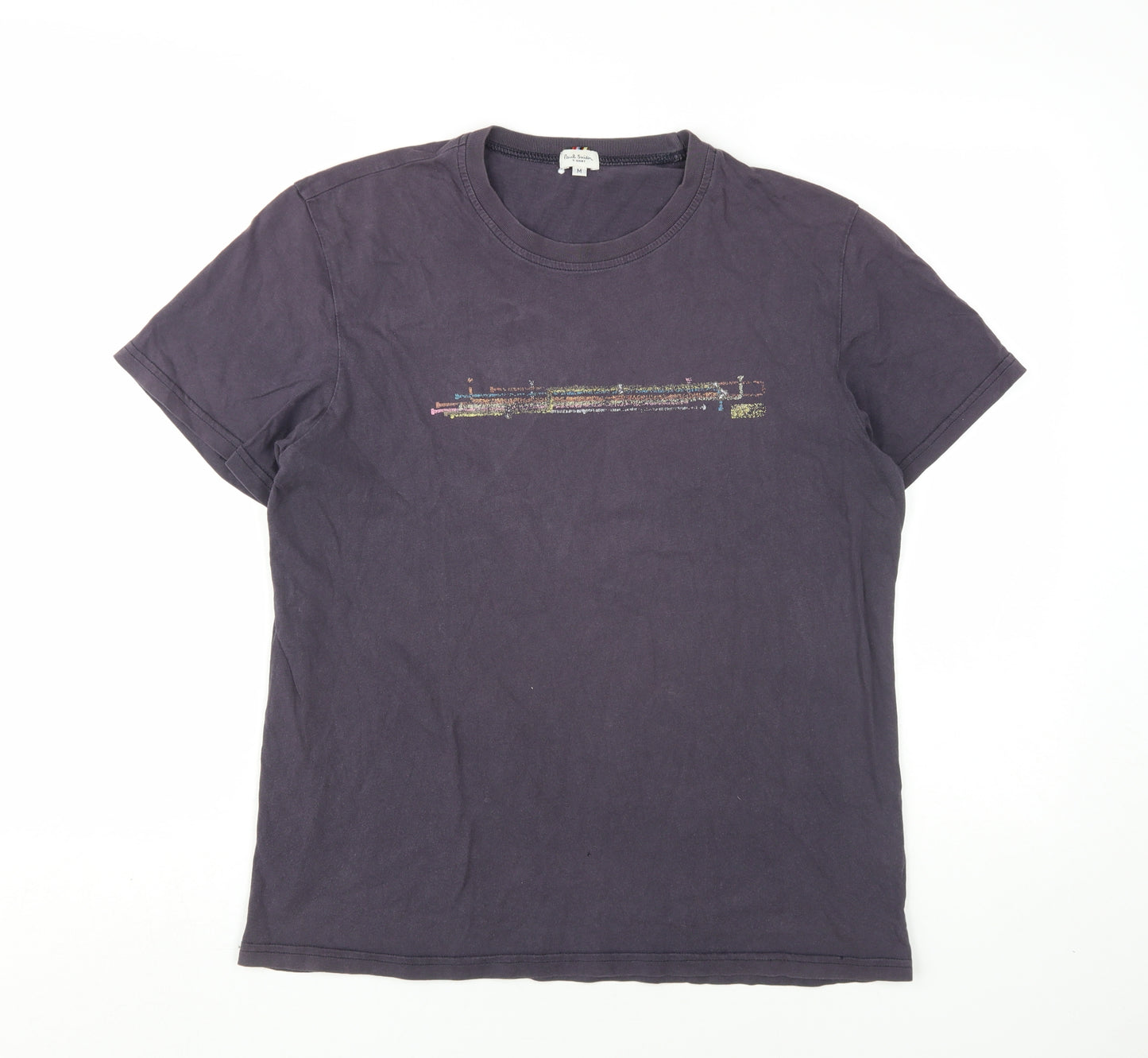 Paul Smith Men's Black Cotton T-Shirt, Medium, Regular Fit
