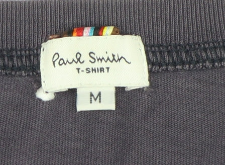 Paul Smith Men's Black Cotton T-Shirt, Medium, Regular Fit
