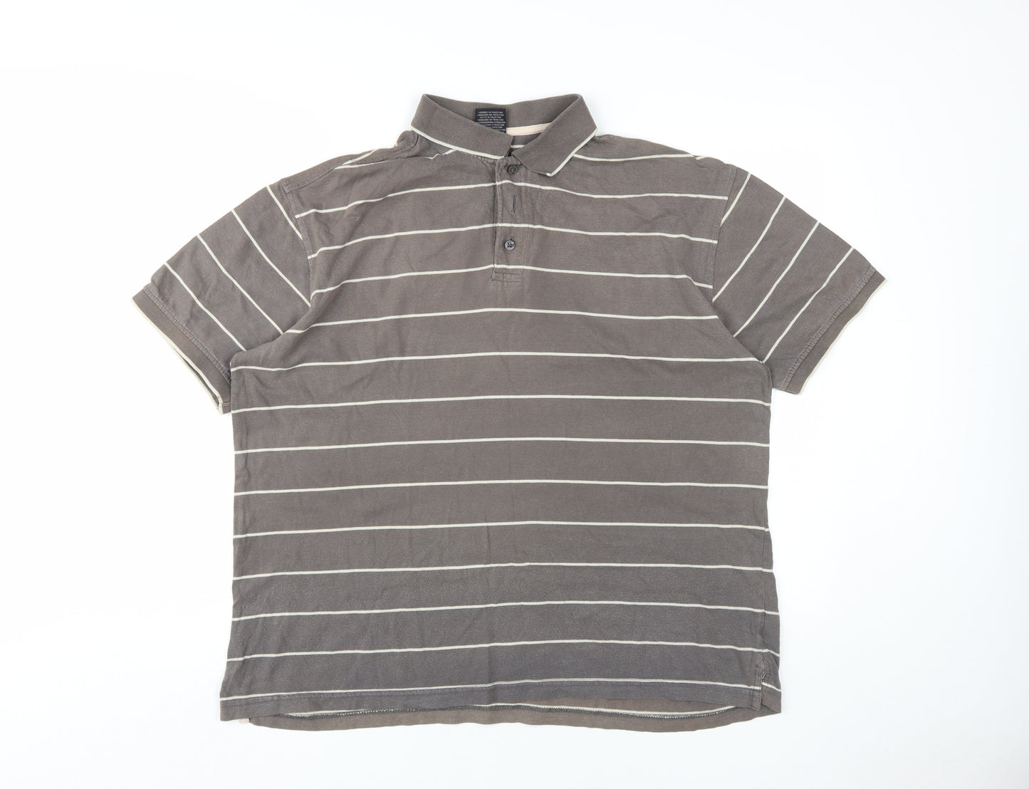 Trespass Men's Brown Striped Polo Shirt XL
