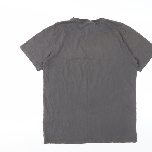 Nicce Men's Grey Medium Crew Neck Logo T-Shirt