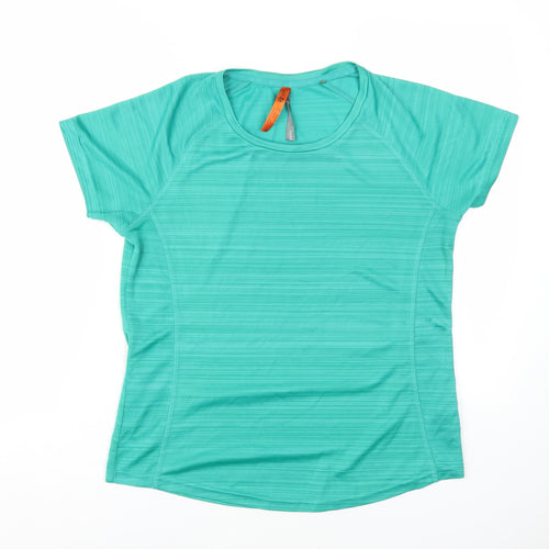 Zakti Women's Green Activewear T-Shirt, Size 14