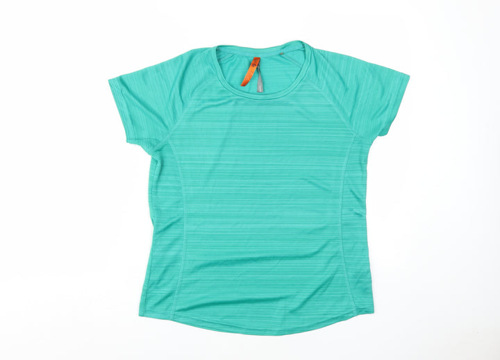 Zakti Women's Green Activewear T-Shirt, Size 14