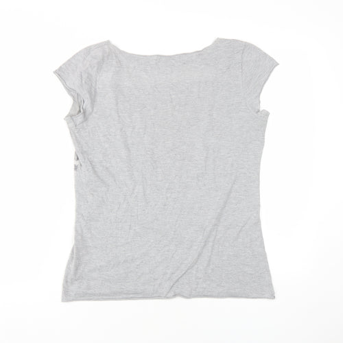 Pineapple Women's Grey Scoop Neck T-Shirt, Size 14