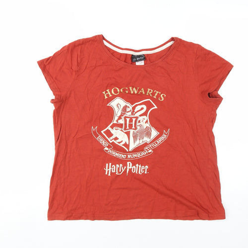 Harry Potter Women's Red Hogwarts T-Shirt Size 12-14