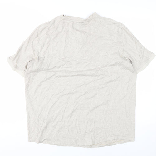 Kenneth Cole Men's Beige Henley T-Shirt L