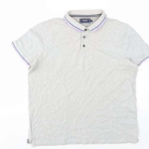 Maine New England Men's Beige Polo Shirt L