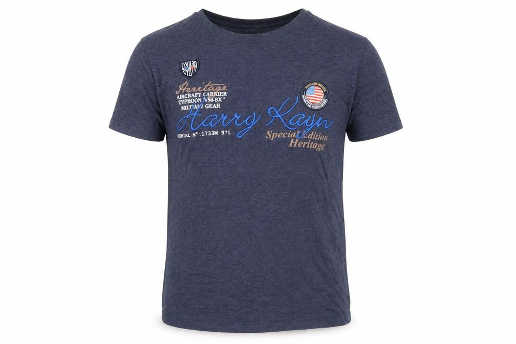 Harry Kayan Men's Blue Graphic Print T-Shirt Size 16