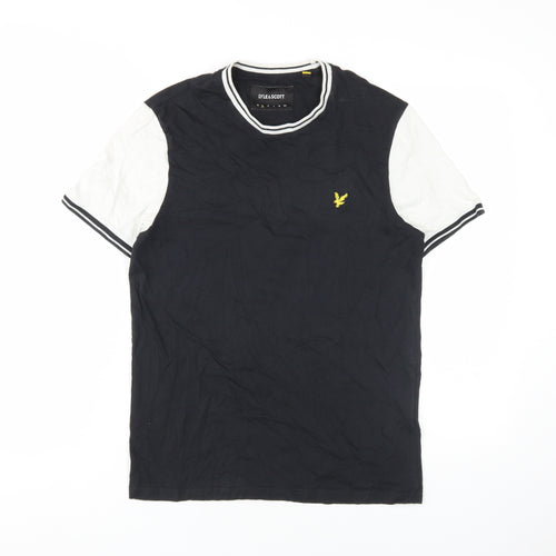 Lyle & Scott Men's Black Crew Neck T-Shirt, Size S, Cotton