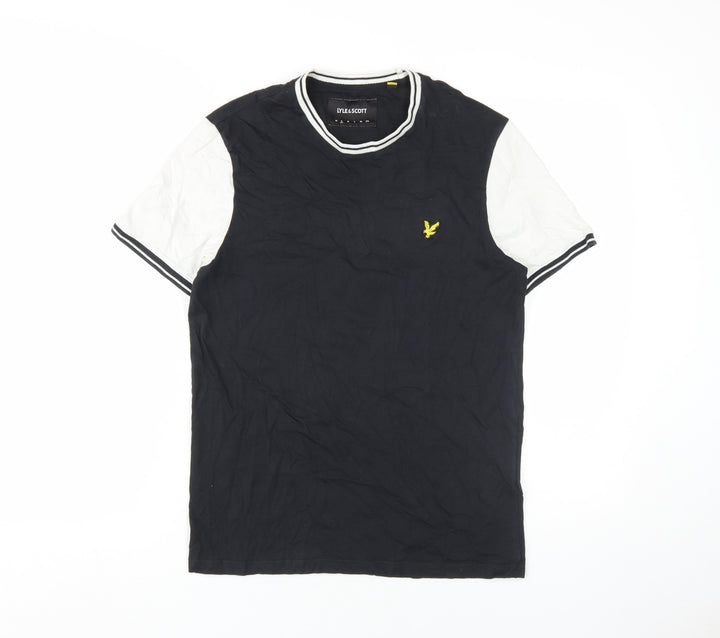 Lyle & Scott Men's Black Crew Neck T-Shirt, Size S, Cotton