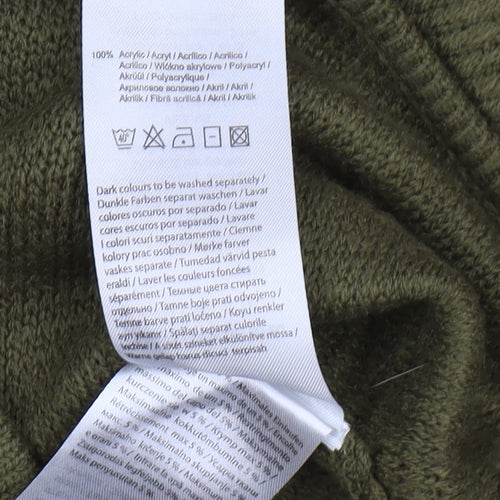 First and I Women's Green V-Neck Knit Tunic Jumper L