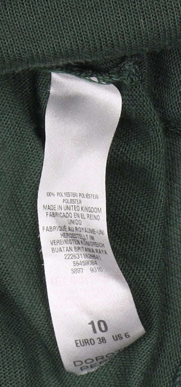 Dorothy Perkins Women's Green V-Neck Pullover Jumper Size 10