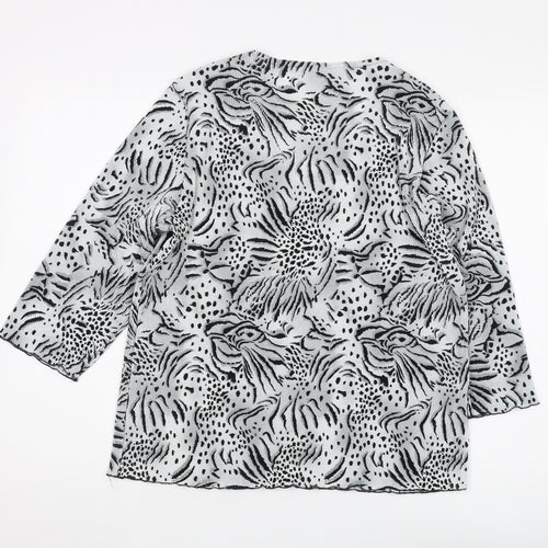 Bonmarche Women's Black & White Animal Print Tunic, Size 22