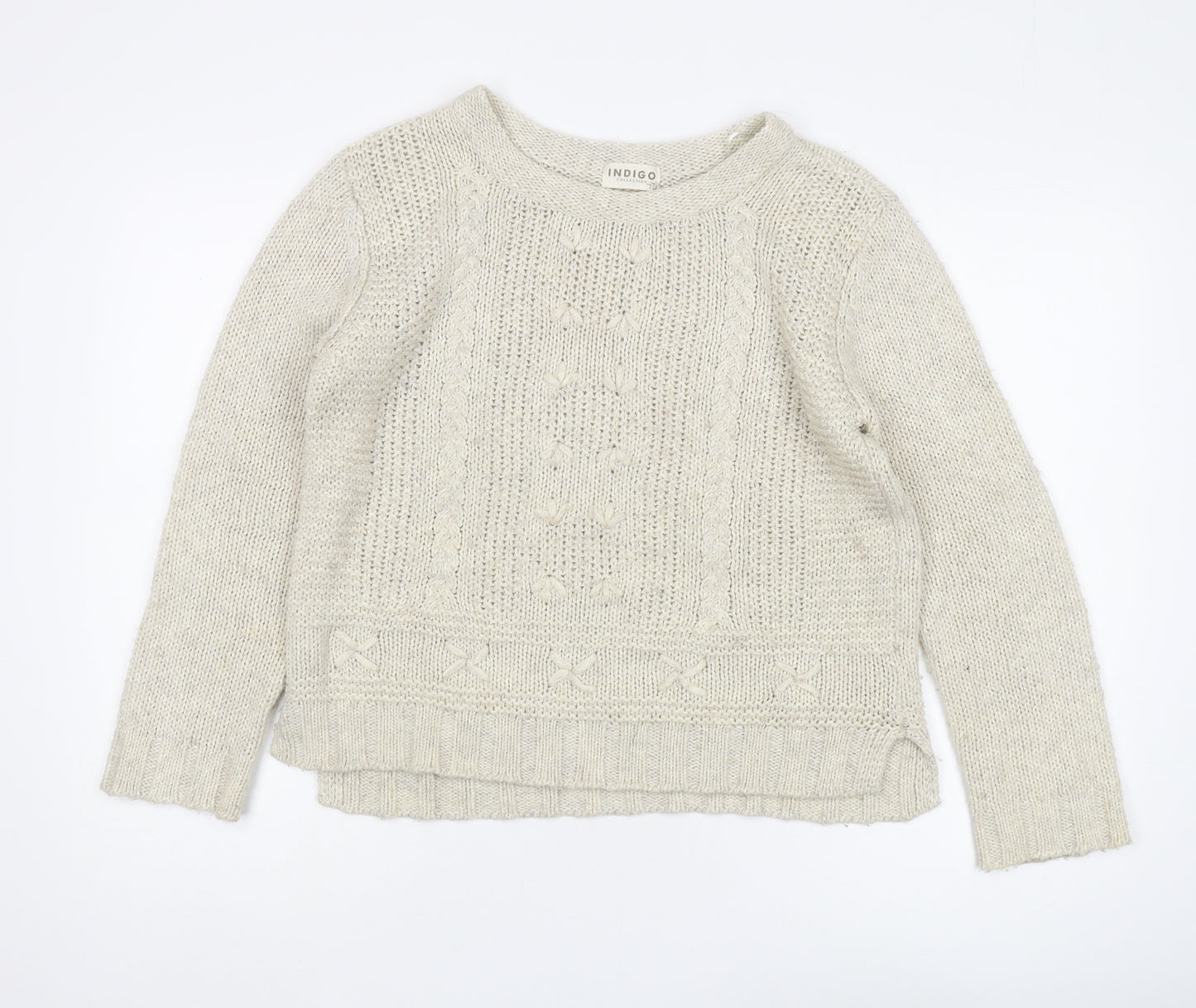 Marks & Spencer Women's Ivory Cable-Knit Jumper Size 14