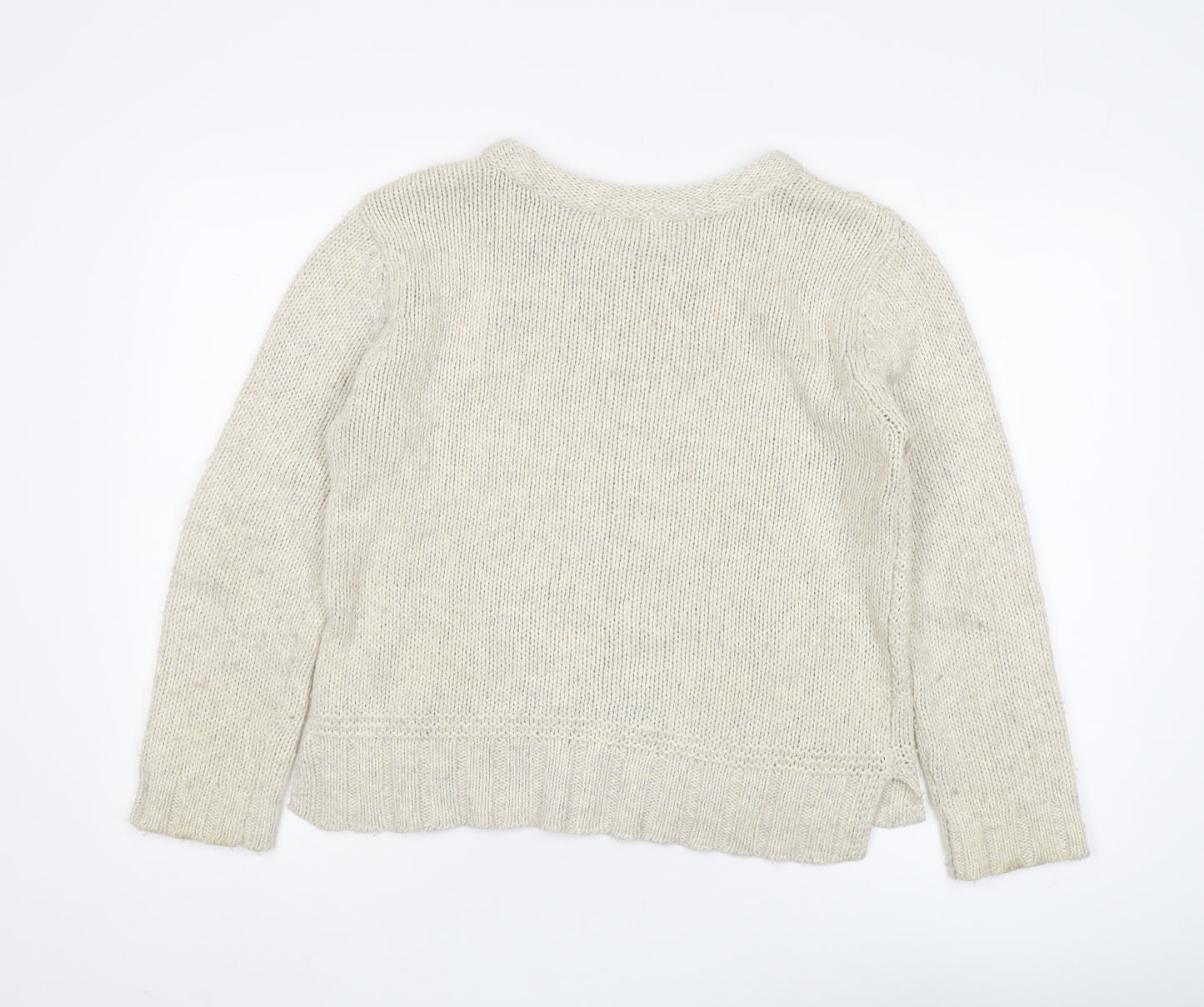 Marks & Spencer Women's Ivory Cable-Knit Jumper Size 14