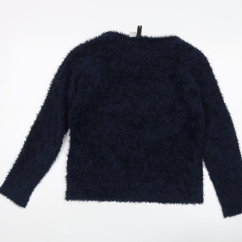 DIVIDED Women's Blue Pullover Jumper Size 12