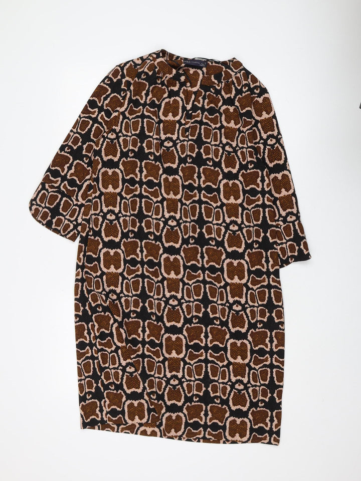 Marks and Spencer Women's Animal Print Shift Dress - Size 12