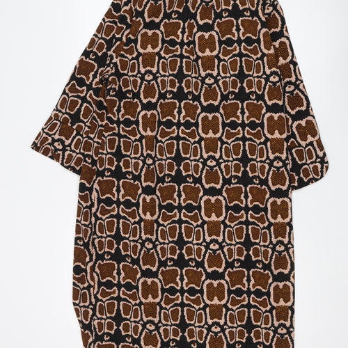 Marks and Spencer Women's Animal Print Shift Dress - Size 12