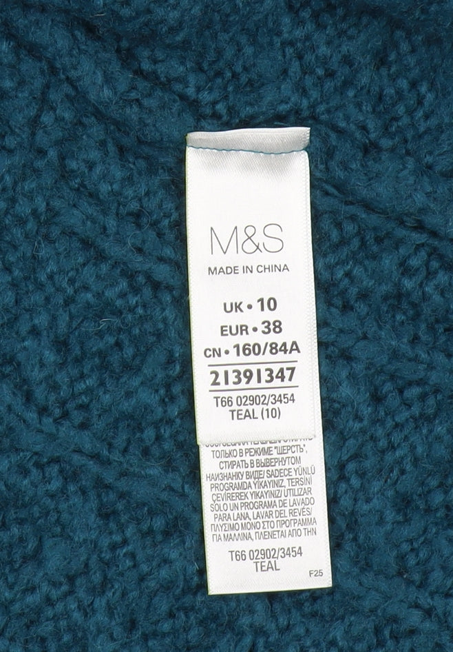 Marks and Spencer Women's Blue Cardigan Wool Size 10