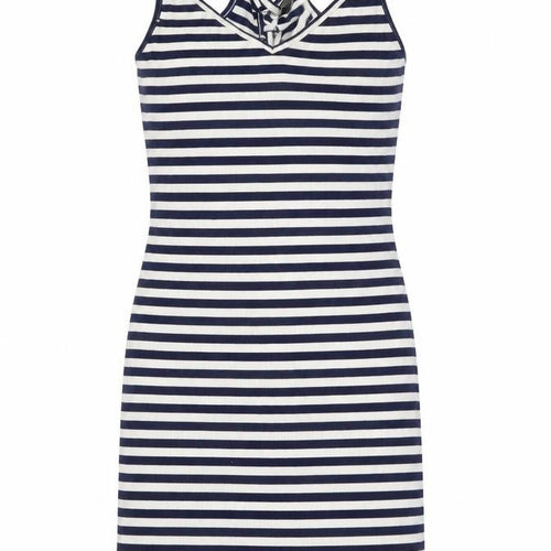 Topshop Women's Blue & White Striped Slip Dress